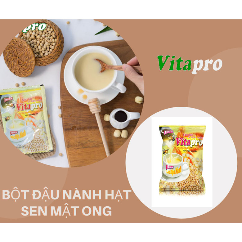 Bột Đậu Nành Hạt Sen Vitapro 350g, Sức Bật Từ Thiên Nhiên -Hàng Chính Hãng