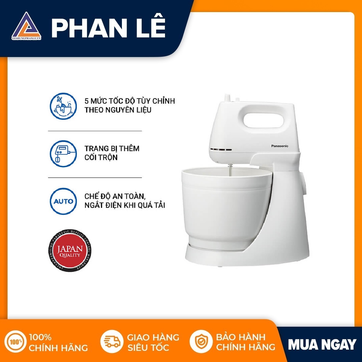 Máy Đánh Trứng Panasonic Mk - Gb3Wra - Hàng Chính Hãng