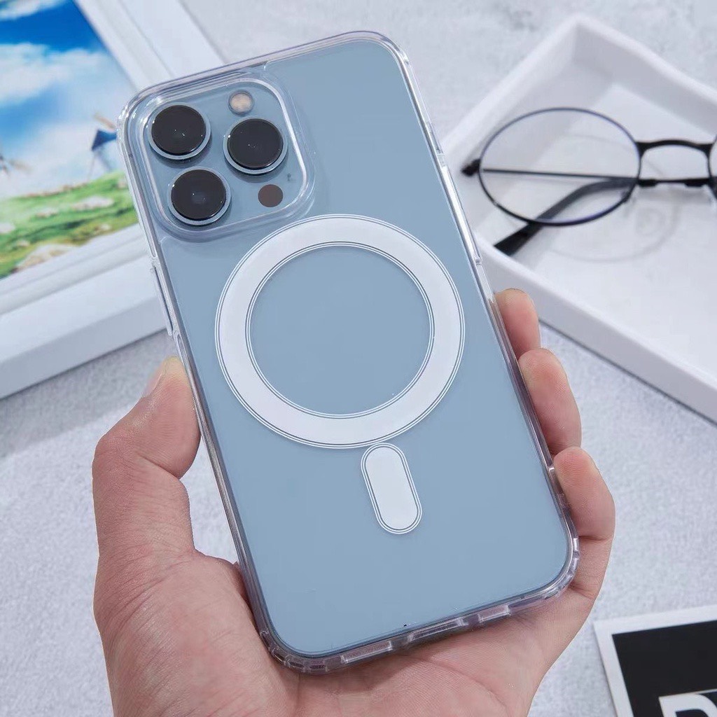 Ốp Lưng Từ Tính Không Dây Trong Suốt Cho iPhone 11, 11Pro, 11ProMax, 12-12Pro - 12ProMax, iPhone13 - 13Pro - 13ProMax, iPhone 14-14Plus - 14Pro - 14ProMax