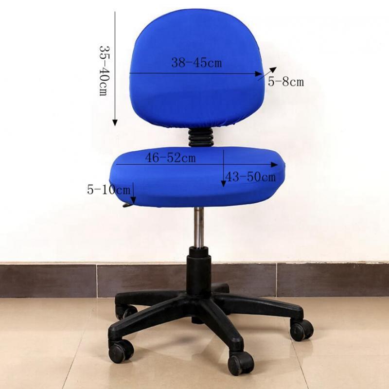 2pcs Elastic Office Chair Seat Cover Swivel Stool Chair Cover for Kitchen