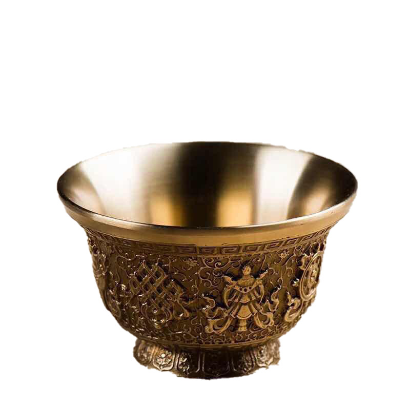 Chén Cúng 8 Cát Tường không chân đồng - BH162