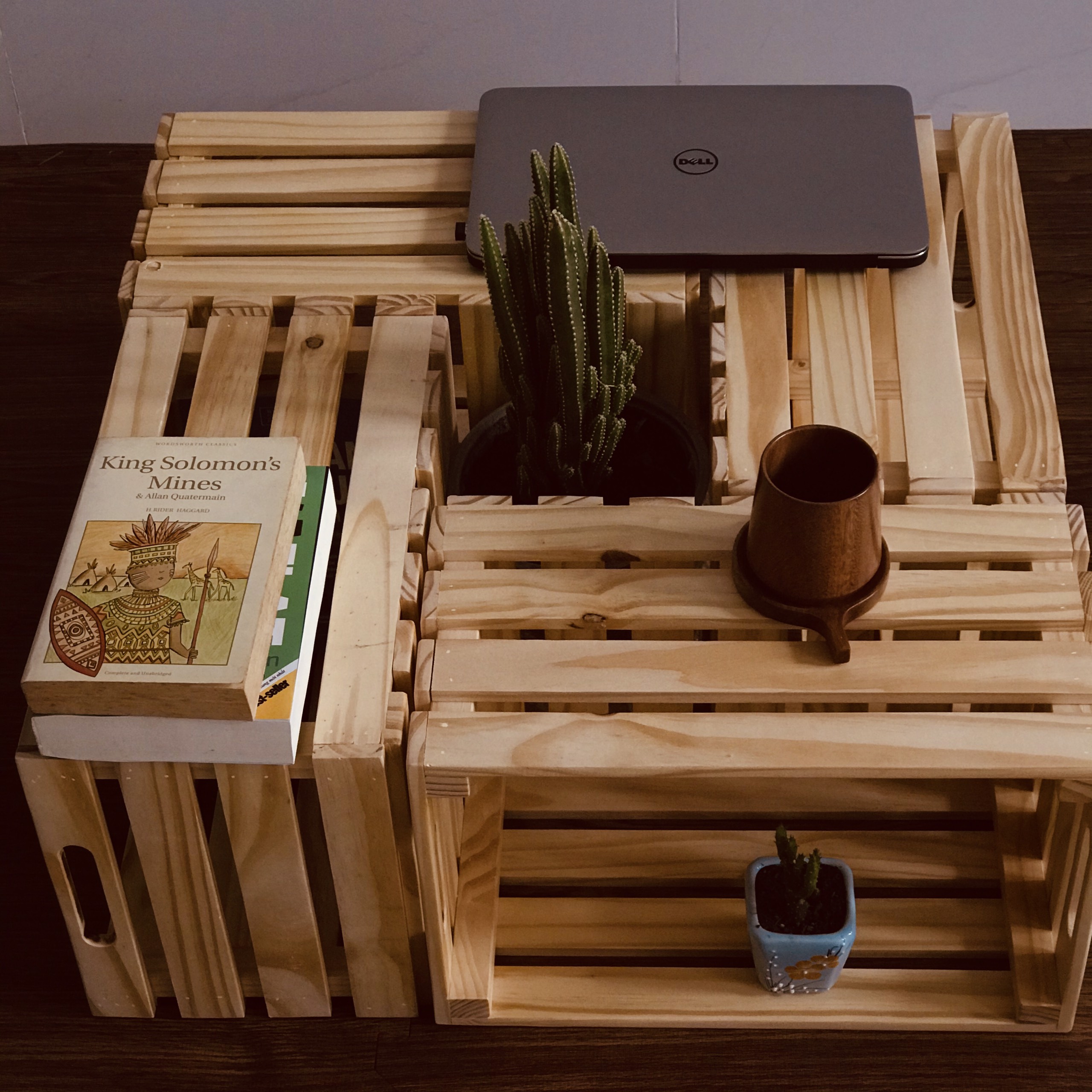 Combo 4 Thùng Pallet Thông Minh Gấp Gọn  Làm Bàn Trà Decor