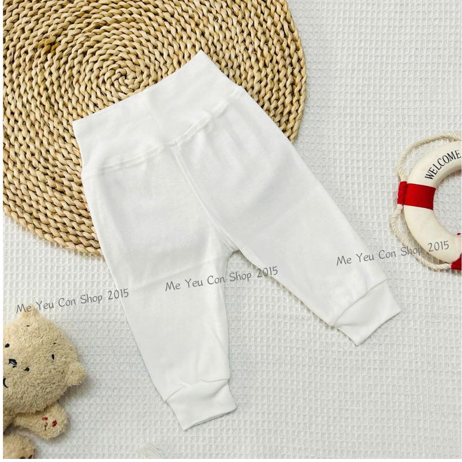 (3-9kg) Quần sơ sinh lưng cao chất cotton thun mềm giúp giữ ấm bụng cho bé ngủ ngon - Bunny baby - Hồng - Họa Tiết