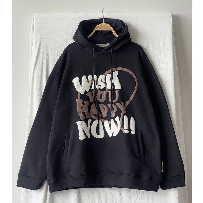 Áo khoac hoodie nỉ bông HAPPY form rộng unisex nam nữ Vuasivuare