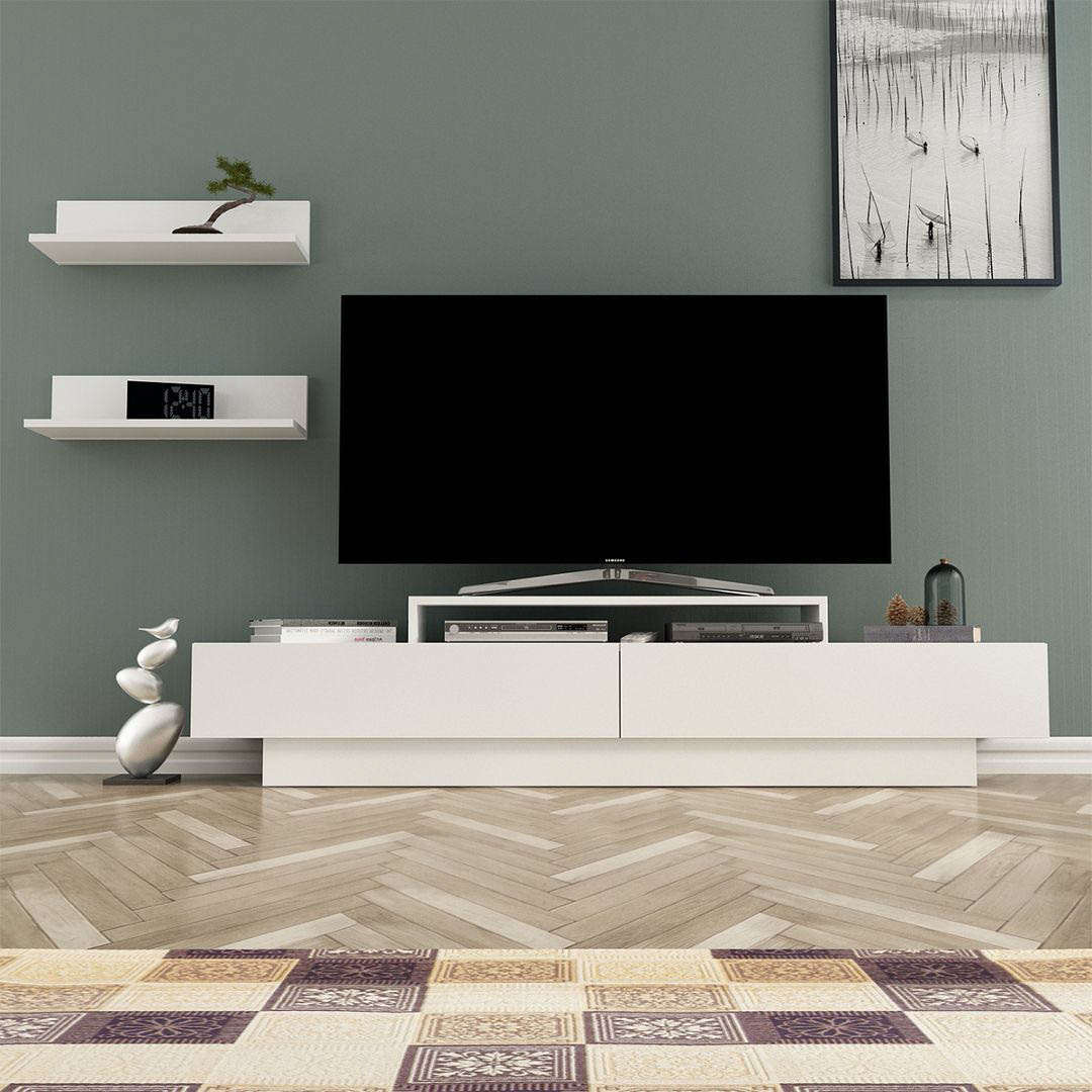 Kệ tivi gỗ hiện đại SMLIFE Telulu | Gỗ MDF dày 17mm chống ẩm | D180xR30xC40cm