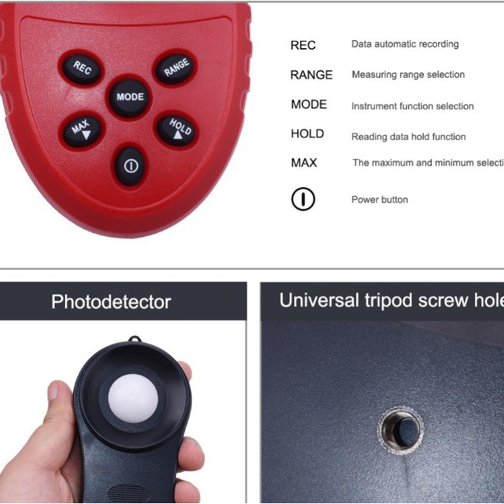 Digital Light Meter Professional Illuminance Light Meter