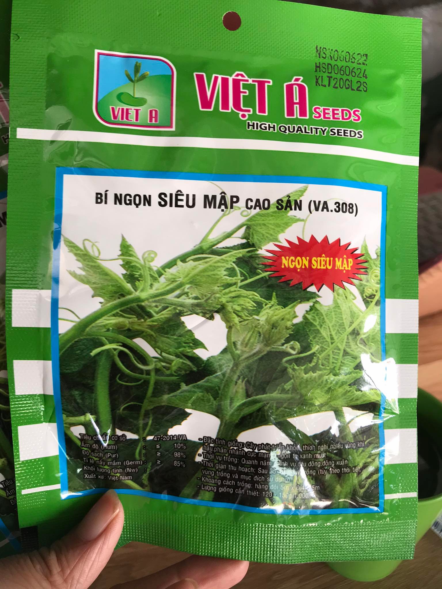 HẠT GIỐNG BÍ SIÊU NGỌN CAO SẢN VIỆT Á