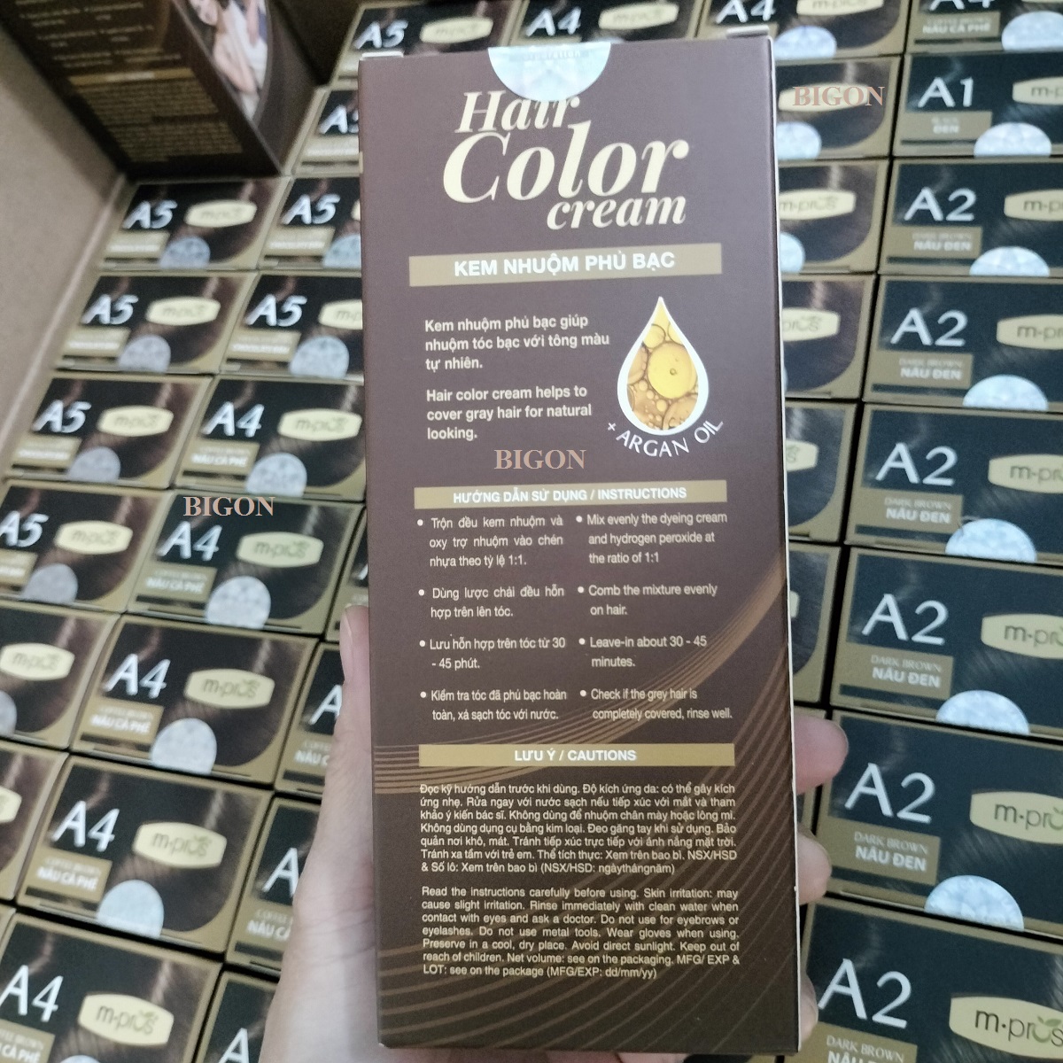 Kem Nhuộm Phủ Bạc M.Pros A5 Dark Chocolate Brown - Nâu Socola Đậm