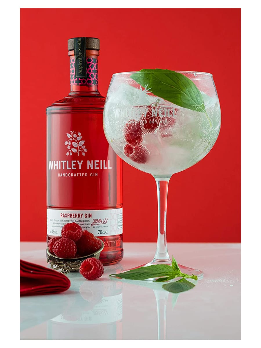 Rượu Whitley Neill Handcrafted Raspberry Gin 43% (700ml) - Không hộp