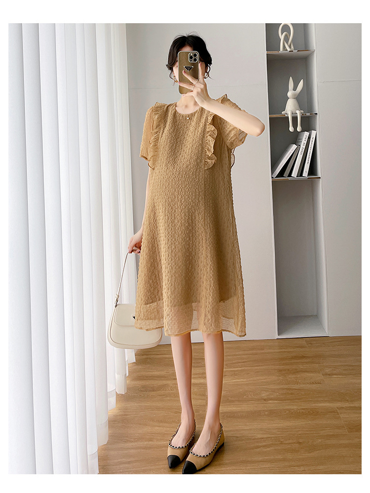 Đầm bầu sơ mi công sở dáng dài DR3122
