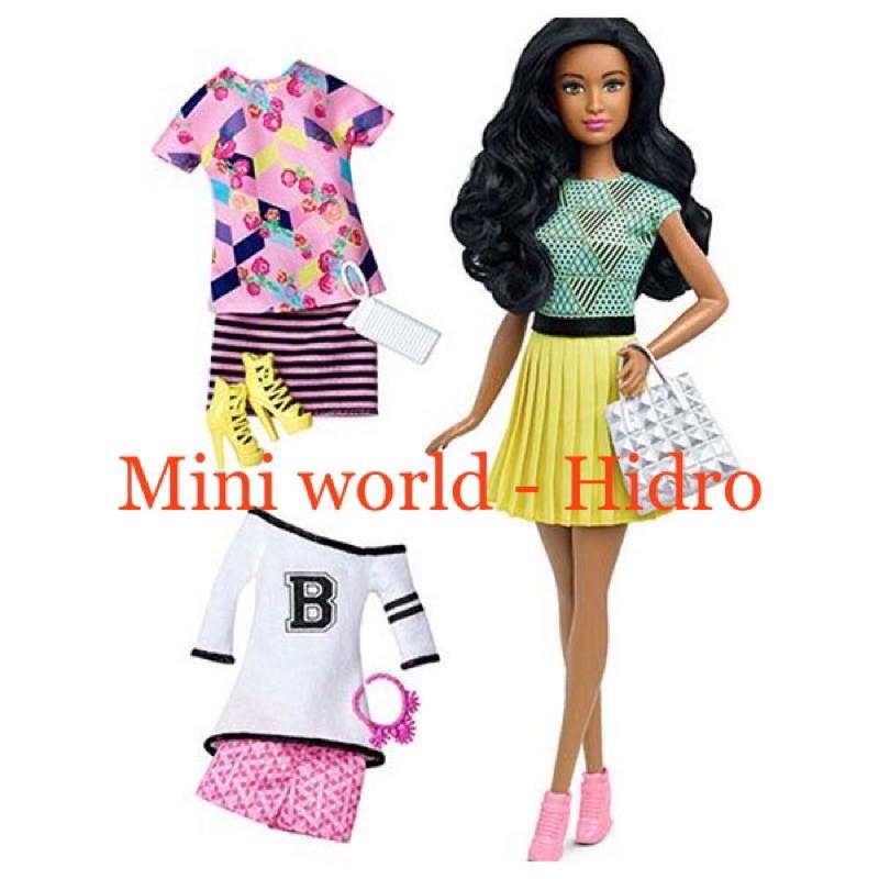 Set búp bê Barbie Fashionistas thời trang kèm váy túi