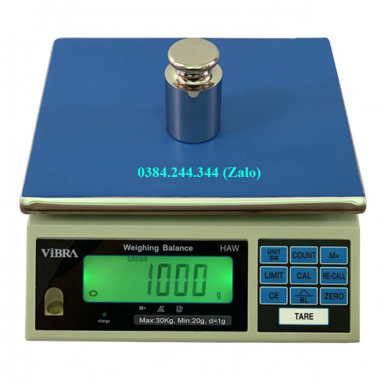 Cân điện tử thông dụng Vibra HAW, Mức cân 30kg, độ chia 1g