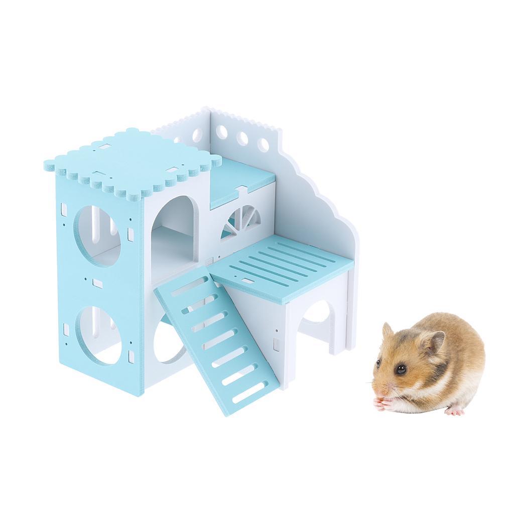 Wooden Hamster House Hideout Hut Exercise Nest Toy