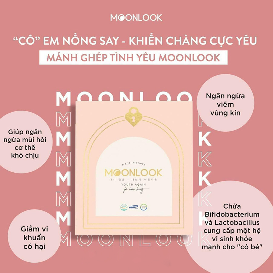 Viên Se Khít Cô Bé Và Làm Hồng Cửa Dưới MoonLook Youth Again Hộp 6 Viên