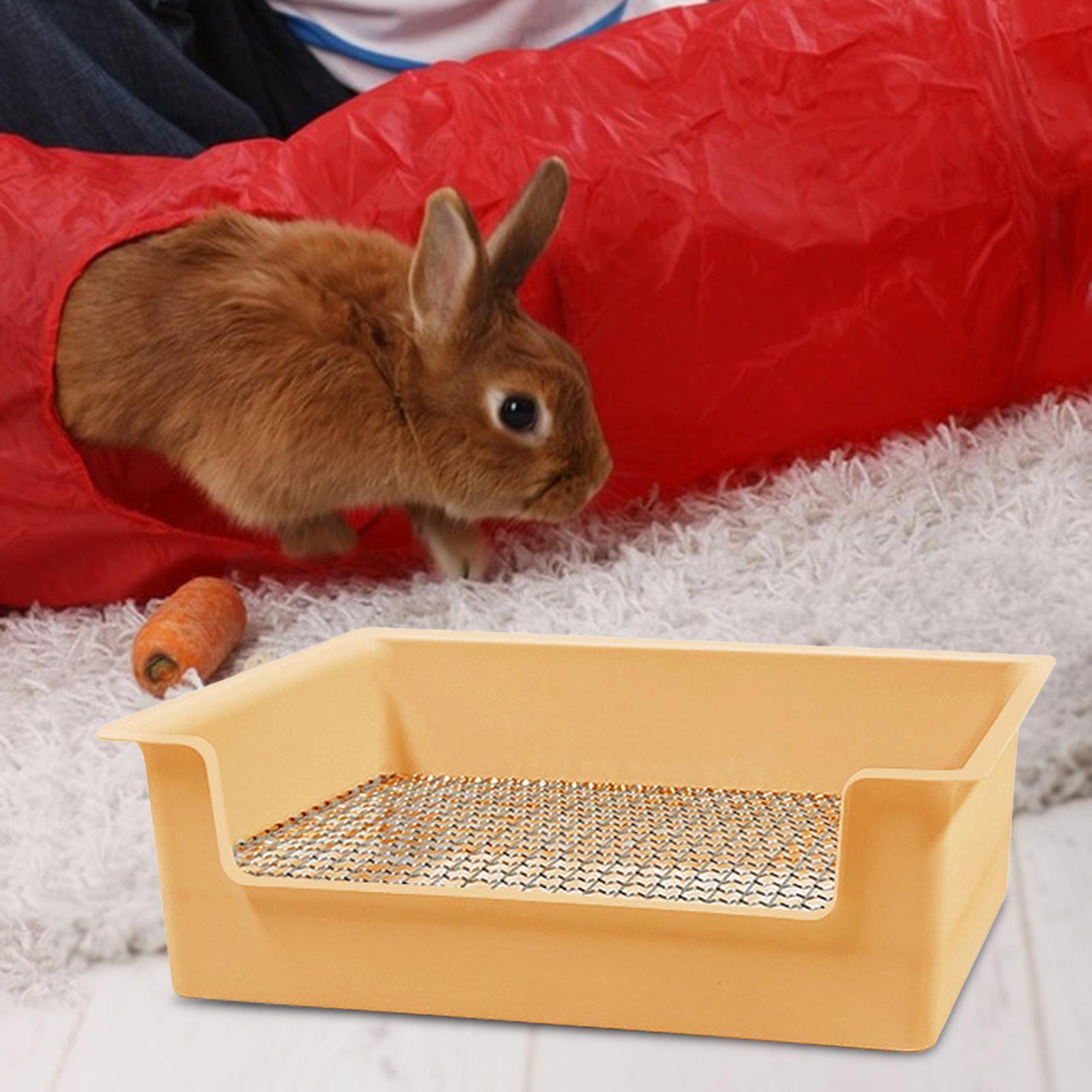 Rabbit Litter Box Small Animals Litter Tray for Guinea Pig Bunny, Hamster