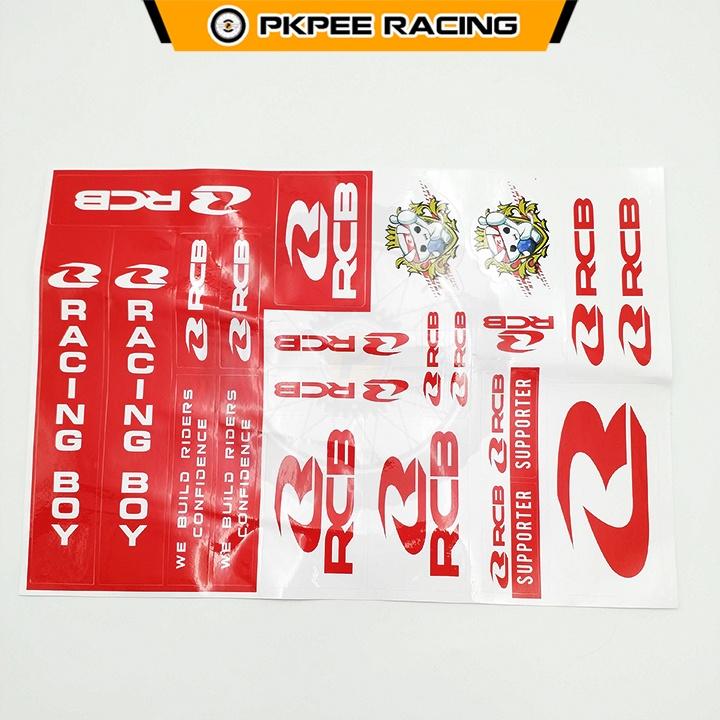 Bộ Tem Sticker Racing Boy Chính Hãng Dán Xe Máy, Ô Tô, Mũ Bảo Hiểm, Chống Thấm Nước, Chống Bay Màu