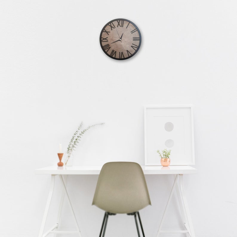 Đồng hồ gỗ treo tường chất liệu gỗ máy kim trôi thiết kế in theo yêu cầu decor trang trí nhà và quán cafe