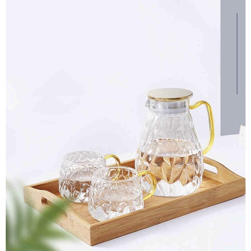 Bình thủy tinh chịu nhiệt cao cấp lên tới 400 độ c vân bong bóng
