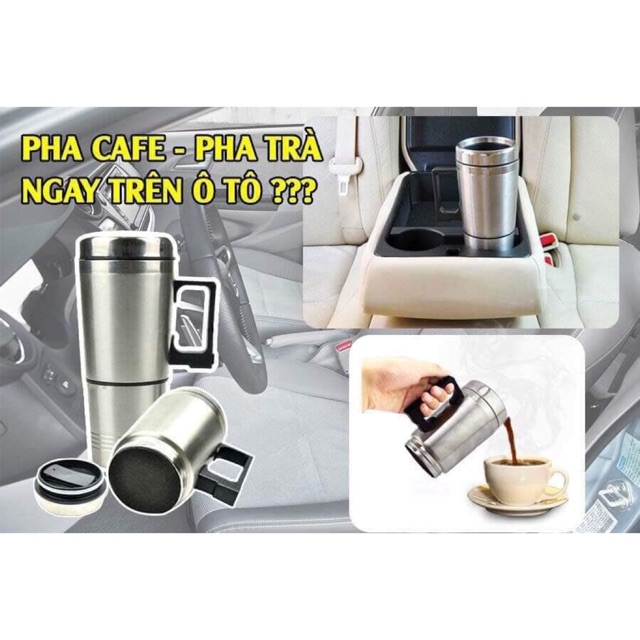ẤM ĐUN NƯỚC SIÊU TỐC TRÊN XE Ô TÔ, DÙNG NGUỒN 12V