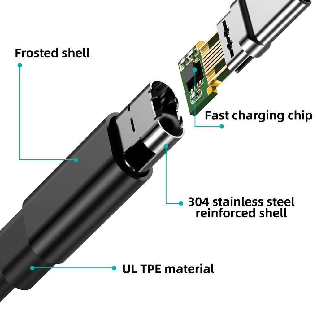 Dây cáp sạc nhanh nguồn điện USB loại C Fonken cho máy tính bảng Microsoft Surface Pro 7 3 4 5 6 15V 3A PD