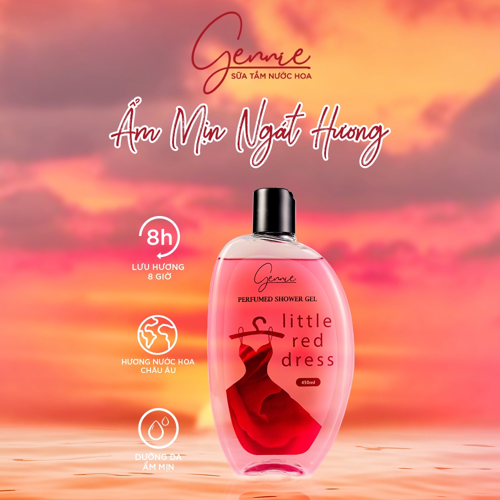 Sữa Tắm Nước Hoa Nữ Gennie Little Red Dress 450ml Chính Hãng