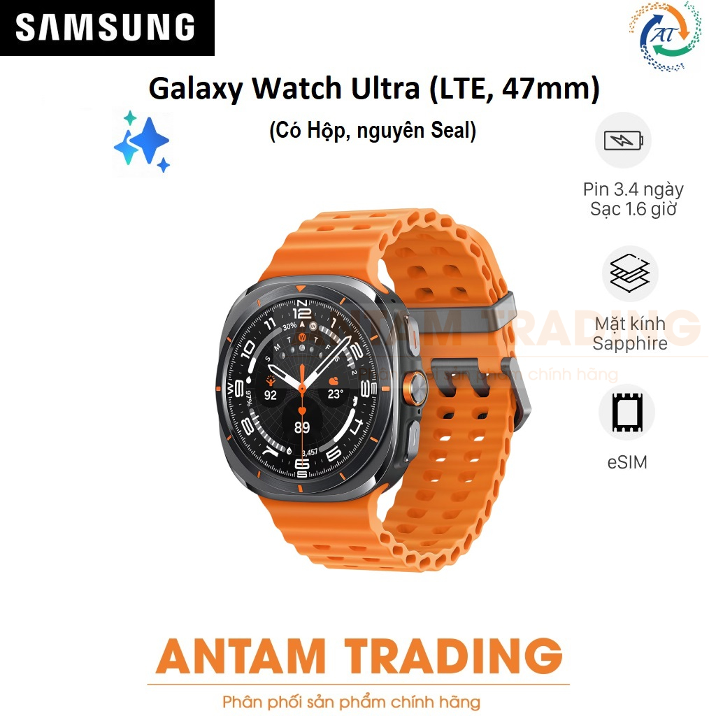Đồng hồ thông minh Samsung Galaxy Watch Ultra (LTE, 47mm), Galaxy AI (SM-L705) - Hàng Chính Hãng