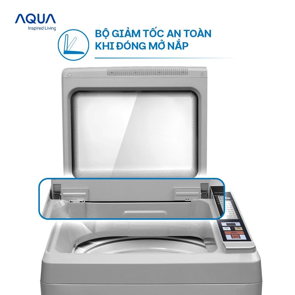 Máy giặt cửa trên 9kg Aqua AQW-S90CT.S - Hàng chính hãng - Chỉ giao HCM, Hà Nội, Đà Nẵng, Hải Phòng, Bình Dương, Đồng Nai, Cần Thơ