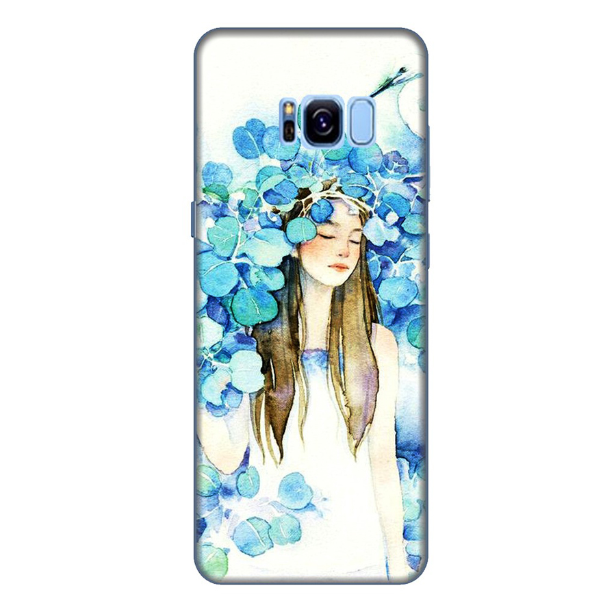 Ốp Lưng Dành Cho Điện Thoại Samsung Galaxy S8 Cô Gái Lá Xanh