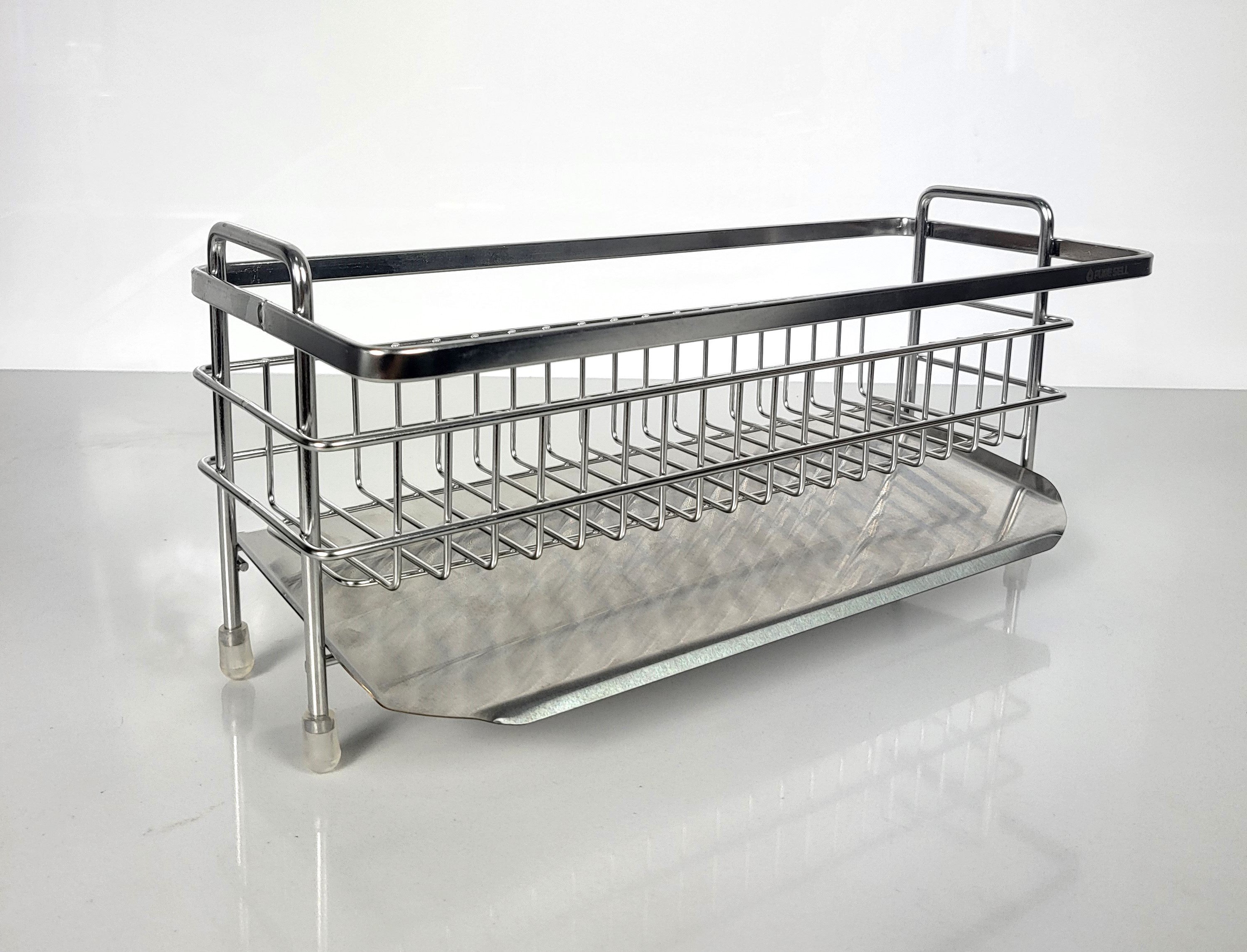 Kệ Đựng dụng cụ Rửa Chén 304 WIDE RACK Kèm Hộp nhựa + Khay inox