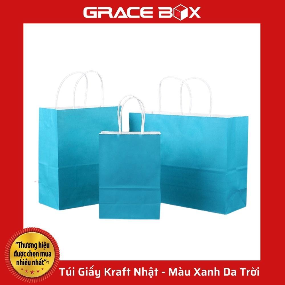 Túi Giấy Kraft Nhật Cao Cấp - Màu Xanh Da Trời