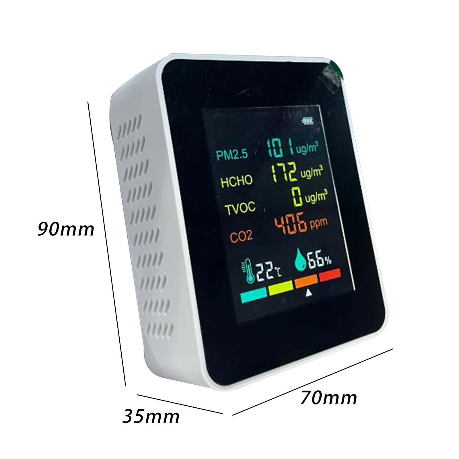 CO2 Temperature Humidity Monitor Humidity White
