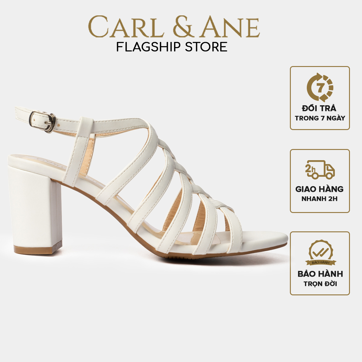 Giày sandal chiến binh thời trang nữ Erosska gót cao 7cm CS001