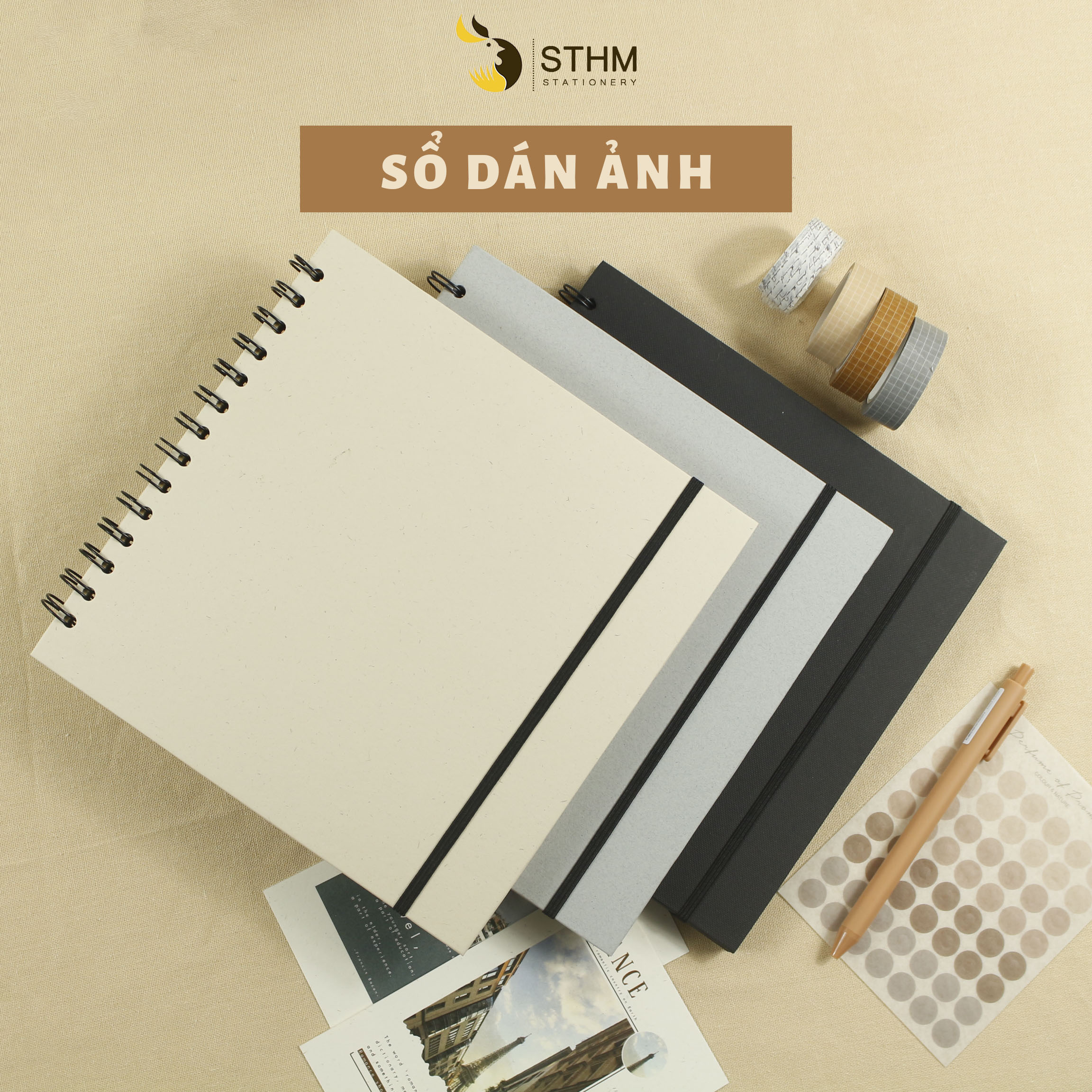 Sổ dán ảnh - 20x20cm - Giấy mỹ thuật 250gsm - STHM