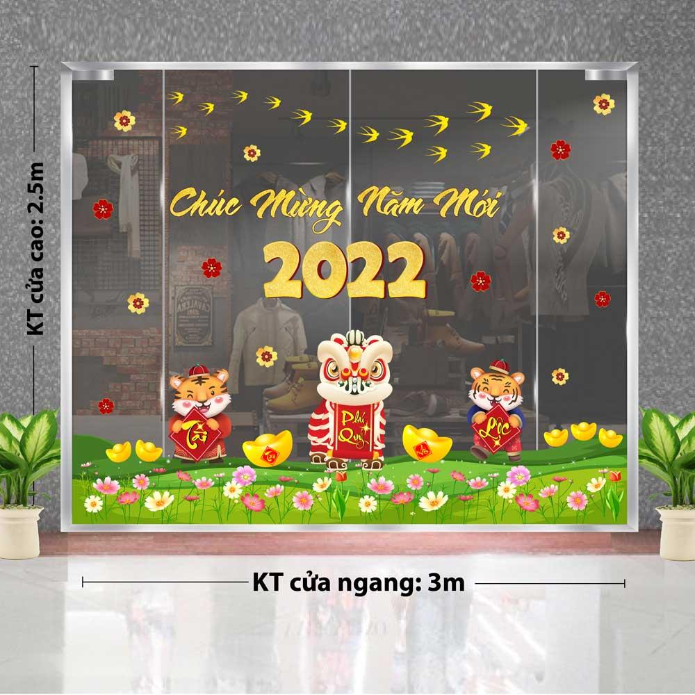DECAL TRANG TRÍ TẾT NGUYÊN ĐÁN 2022 COMBO SỐ 20