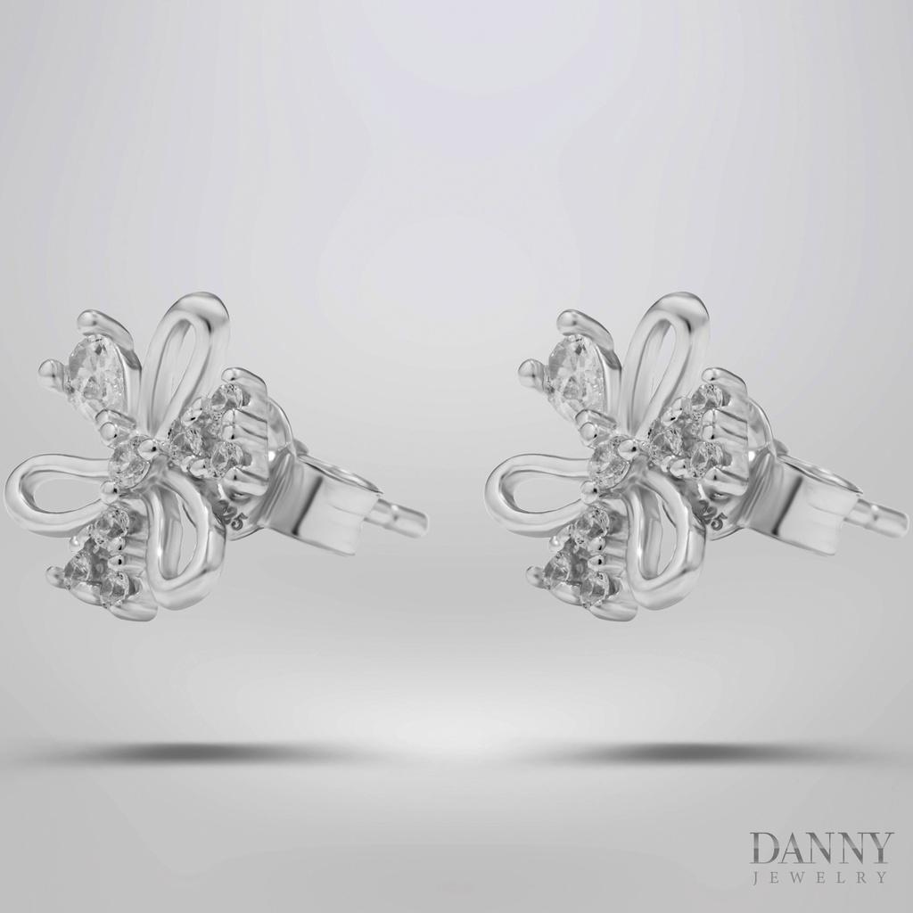 Bông Tai Nữ Danny Jewelry Bạc 925 Xi Rhodium BY162