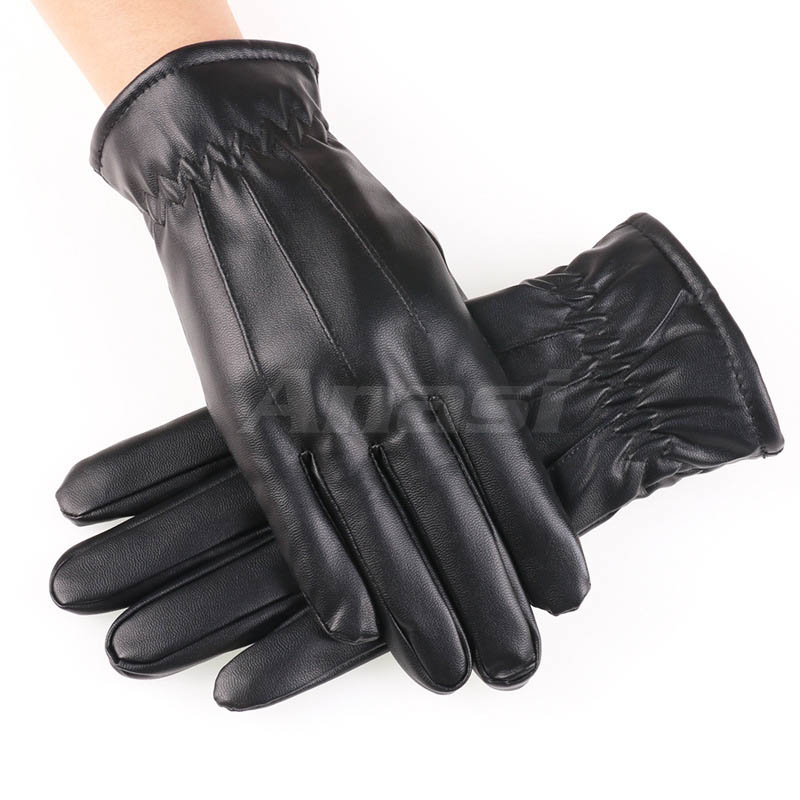 Găng tay chống nắng/ chống gió da PU cảm ứng điện thoại cho nữ Anasi PUN569 - Mềm mại, dày dặn