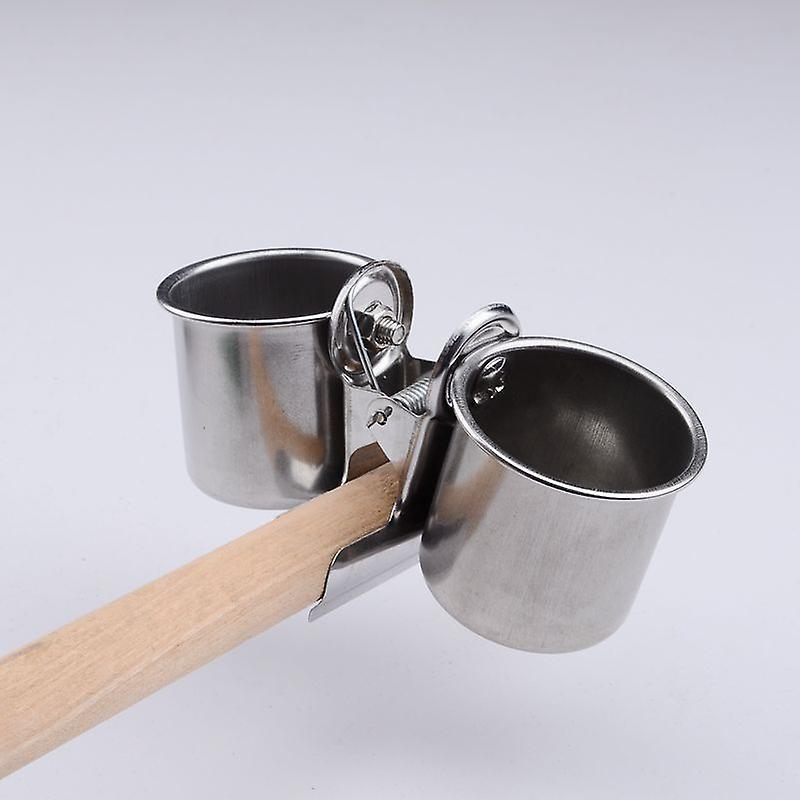 Bộ nạp g chim đôi với giá đỡ ， treo bát với clip, cho người yêu chim, chim, vẹt