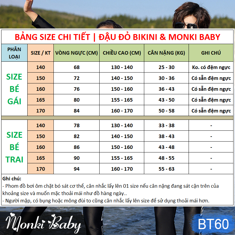 Bộ đồ bơi thiếu niên nam nữ áo dài tay quần chống nắng cao cấp, quần áo bơi kín đáo cho bé trai bé gái tuổi teen , size lớn đến 63kg | BT60