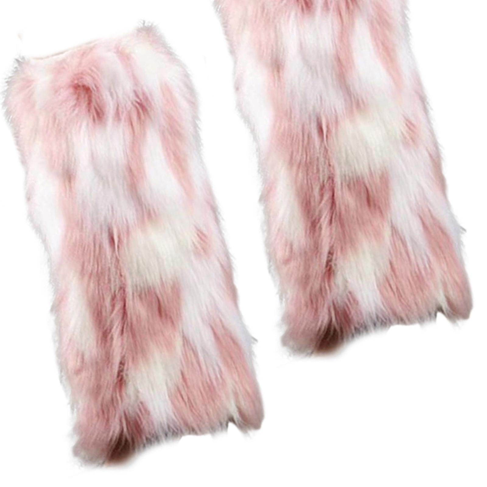 Leg Warmer Boot Shoes Cuffs Covers Faux Furry Leggings Warm Stockings Winter Fashion Boot Sleeves for Womens Adult Party Costumes