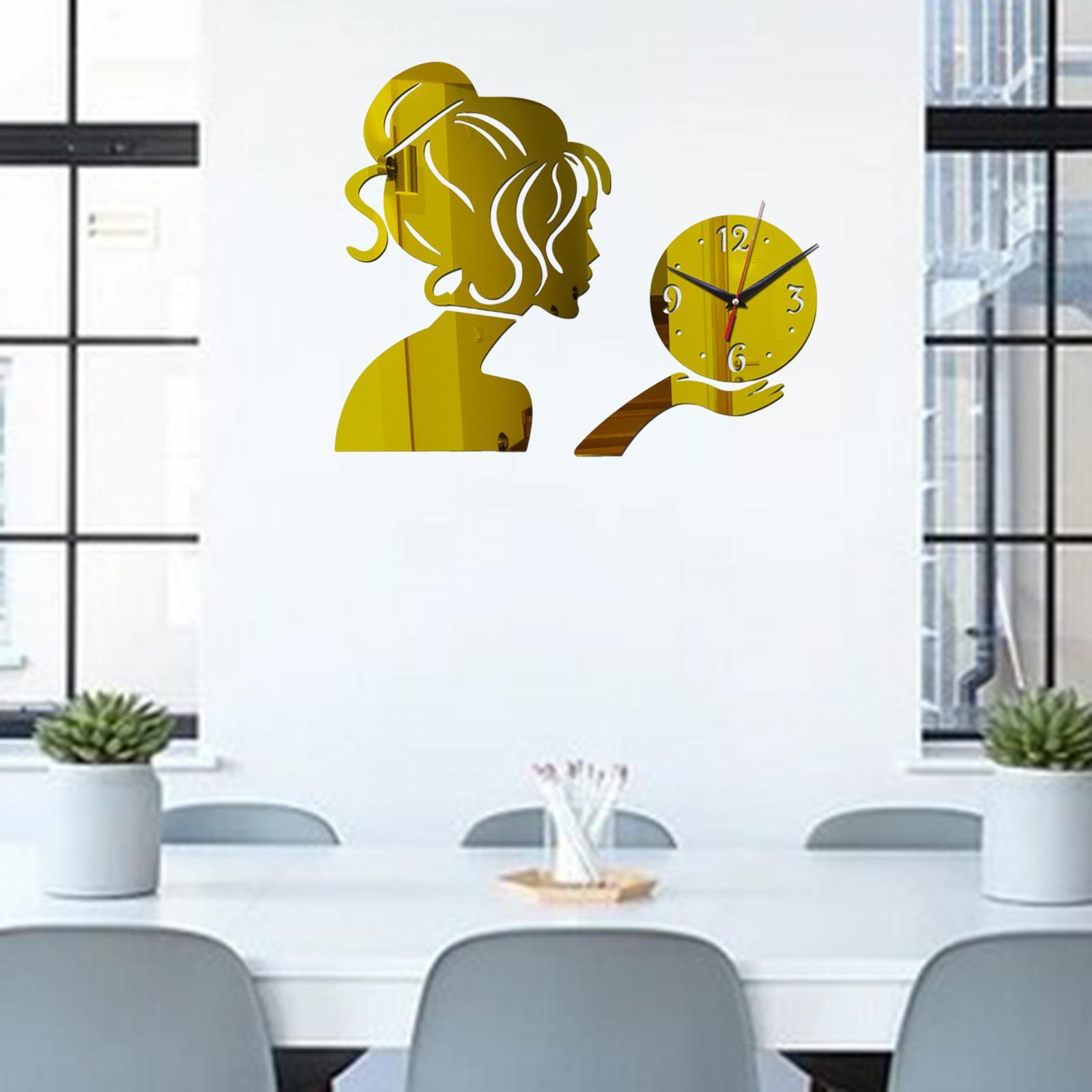 Modern Wall Clock 3D DIY Sticker Clock for Home Decoration