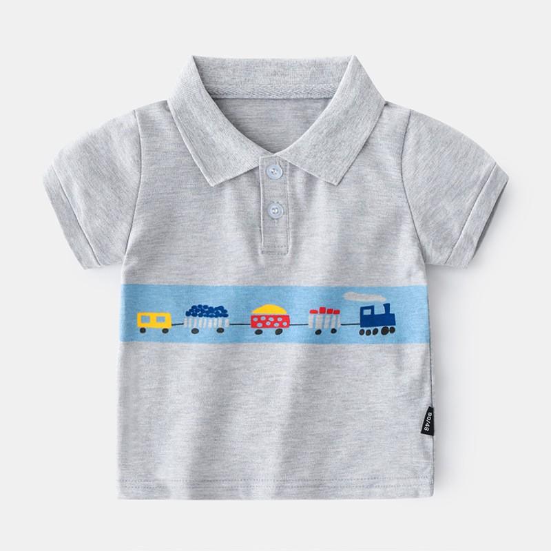 ÁO POLO BÉ TRAI 2,3,4,5,6 TUỔI CÓ CỔ SỌC IN HÌNH Ô TÔ ĐẸP 100% COTTON THOÁNG MÁT, MỂM MỊN