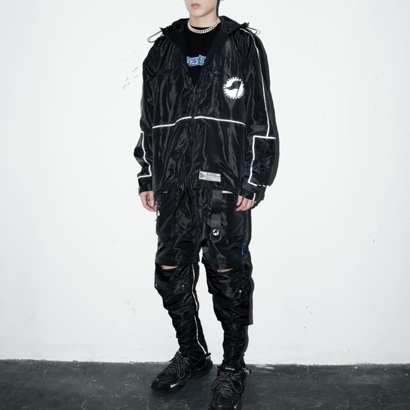 Áo khoác unisex AZIER vải dù phản quang - Hàng thiết kế chính hãng