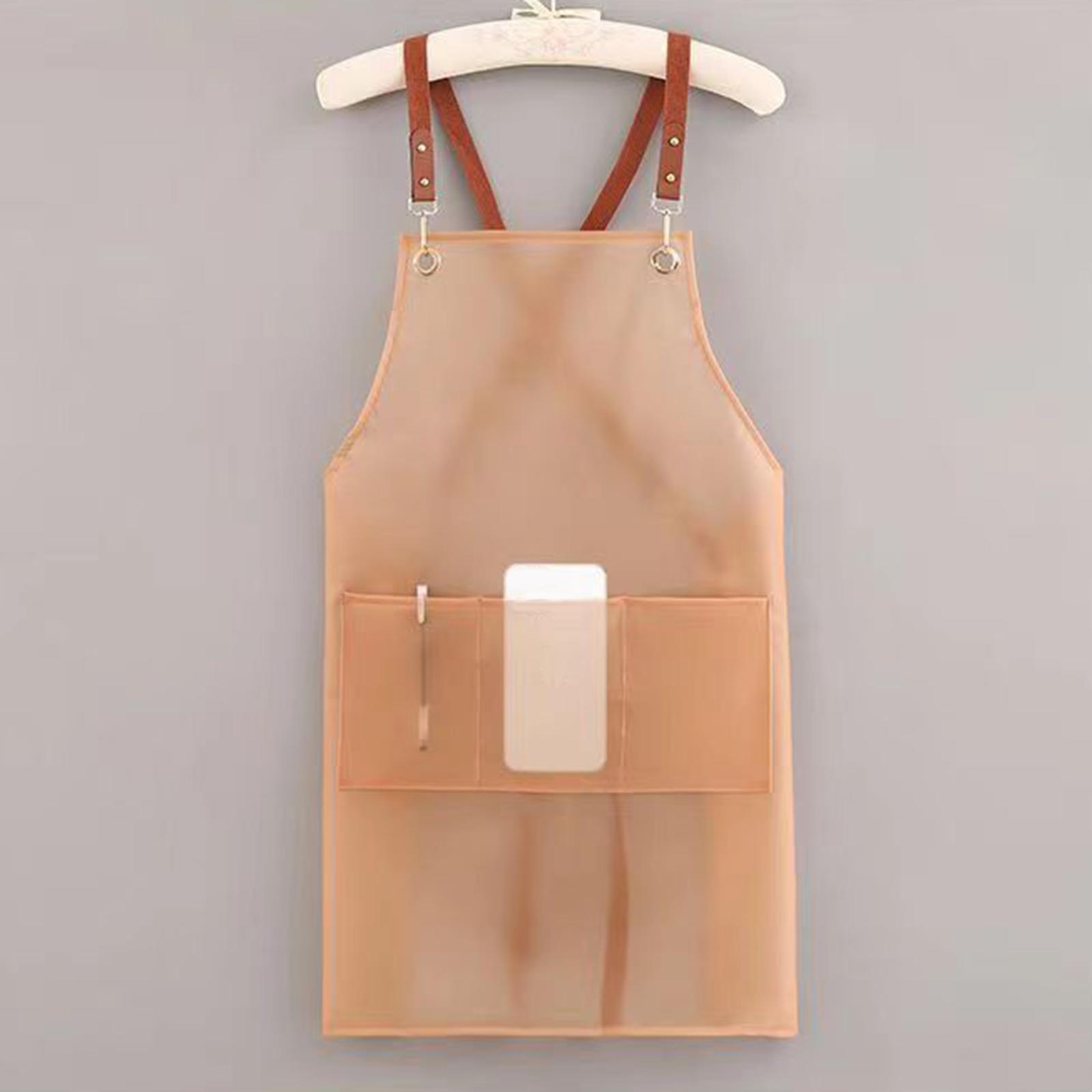 Cooking Apron Chef Apron Gardening Apron Oil Bib Apron for Cosmetology, Coffee Shop Sturdy Adjustable Straps Paint Apron Serving Apron