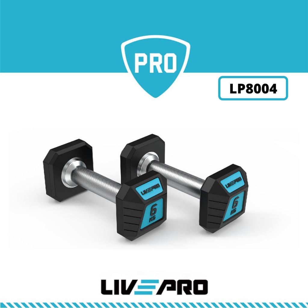 Tạ tay, tạ đơn tập gym thể hình Chất Liệu Urethane cao cấp 30KG x2 Livepro Chính Hãng PREMIUM URETHANE DUMBBELLS