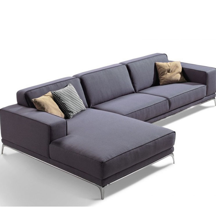 Sofa nỉ phòng khách 2.65m, màu ghi - Nội thất My House