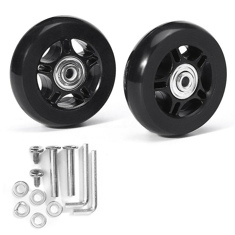 1 Cặp Hành Lý Spinner Bánh Xe Thay Thế Bằng Dụng Cụ Tiếng Ồn Thấp Vali Cao Su Xoay Bánh Xe