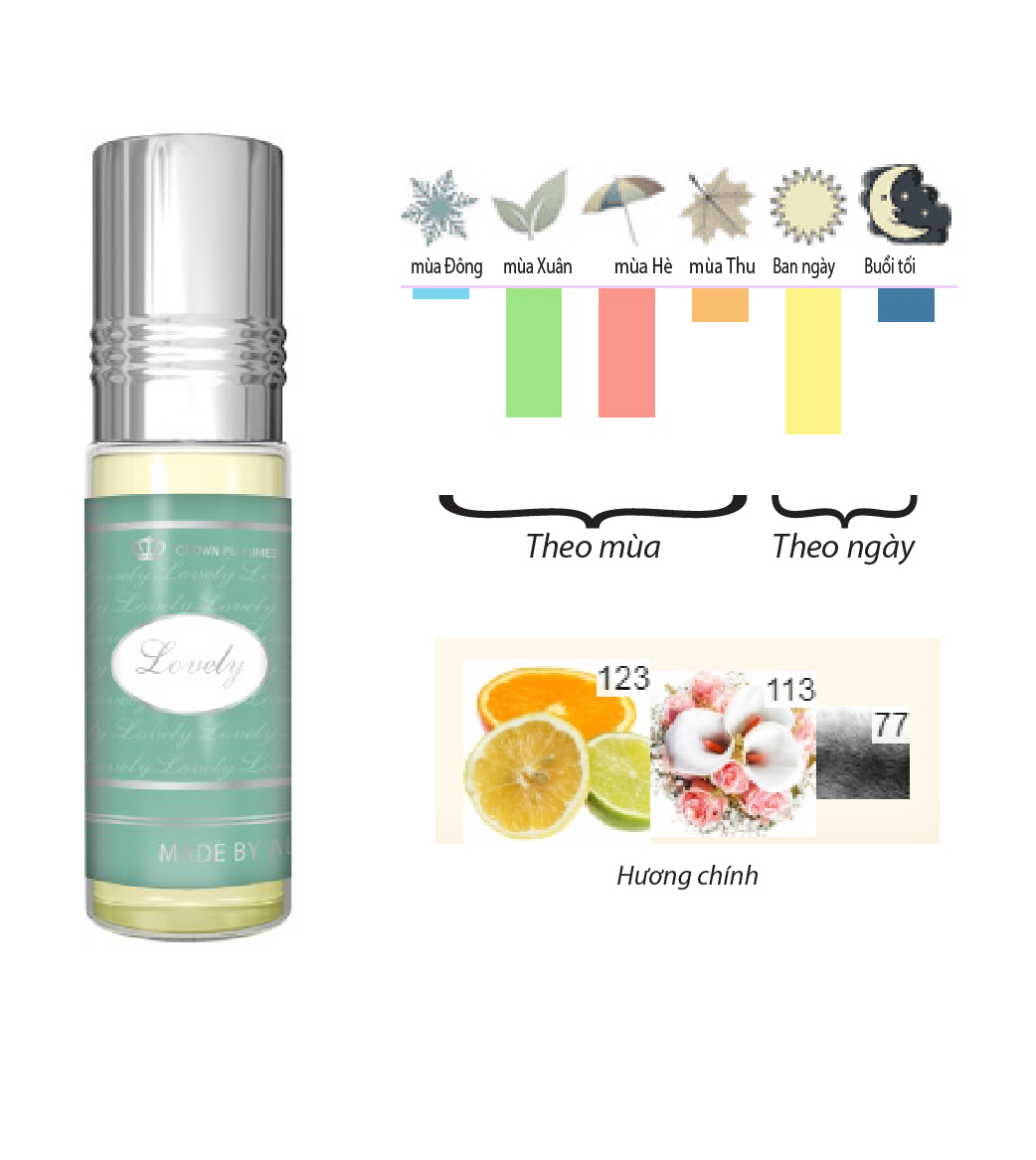 Tinh dầu nước hoa Dubai_ Lovely Al-Rehab_ NỮ