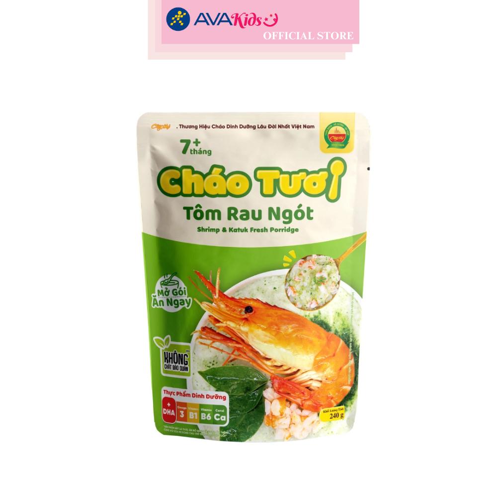 Cháo tươi Cây Thị vị tôm, rau ngót gói 240g (từ 7 tháng)