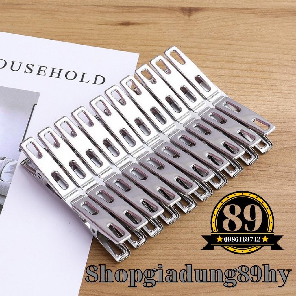 Vỉ 20 kẹp quần áo inox cao cấp không gỉ NC06
