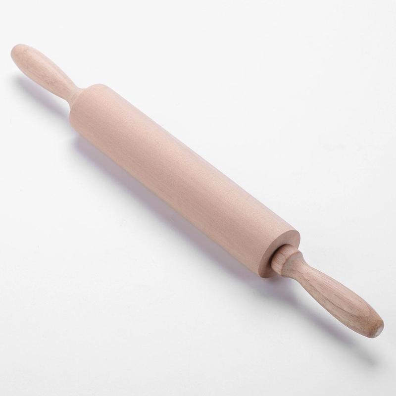 Cây Lăn Bột Gỗ Trục Xoay ,Rolling Pin (42cm)